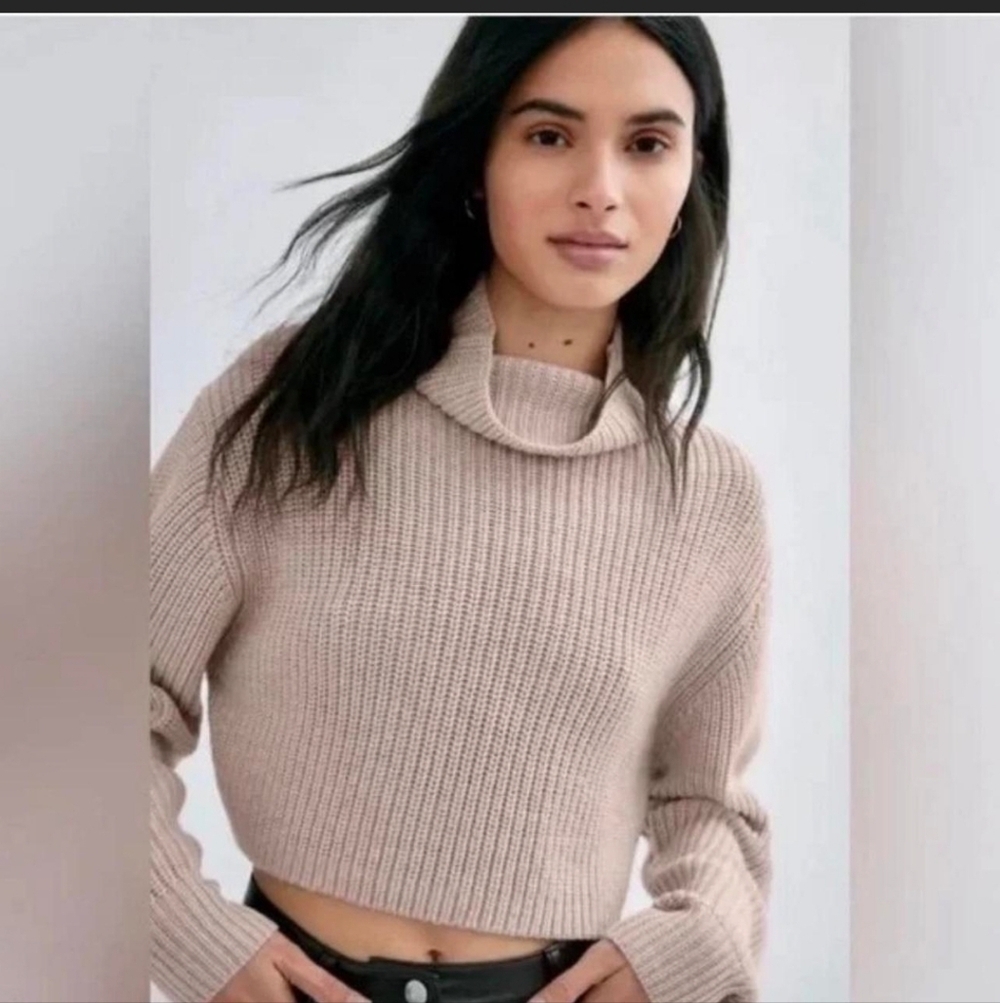 Wilfred Montpellier Merino Wool Waist Turtleneck Sweater